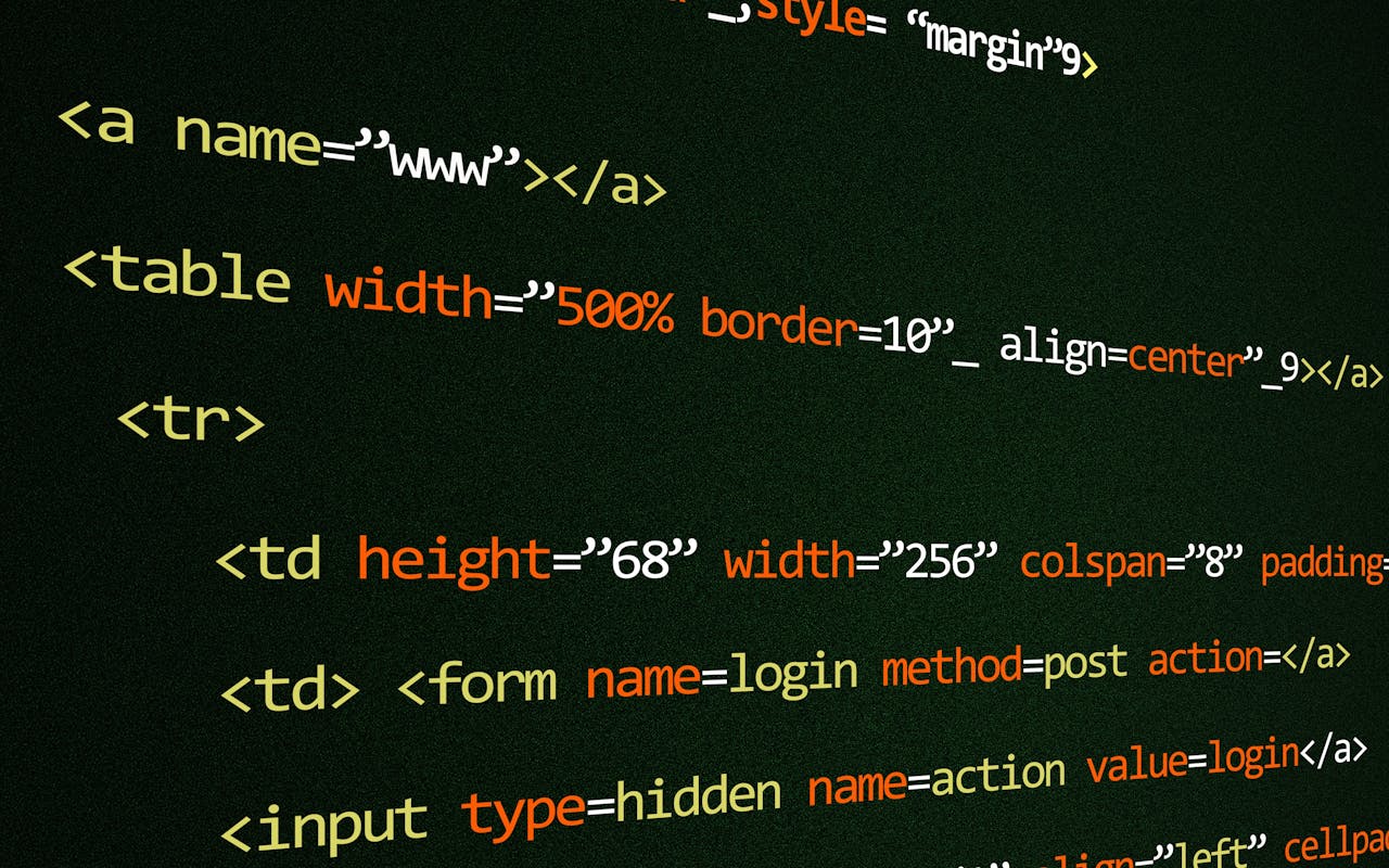 our-story-02 Close-up of HTML code lines highlighting web development concepts and techniques.